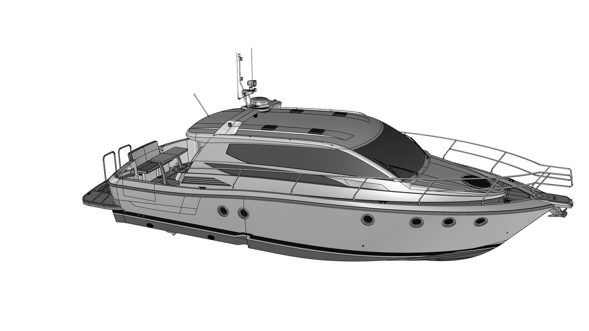 36 Foot Motor Boat 3D model_13