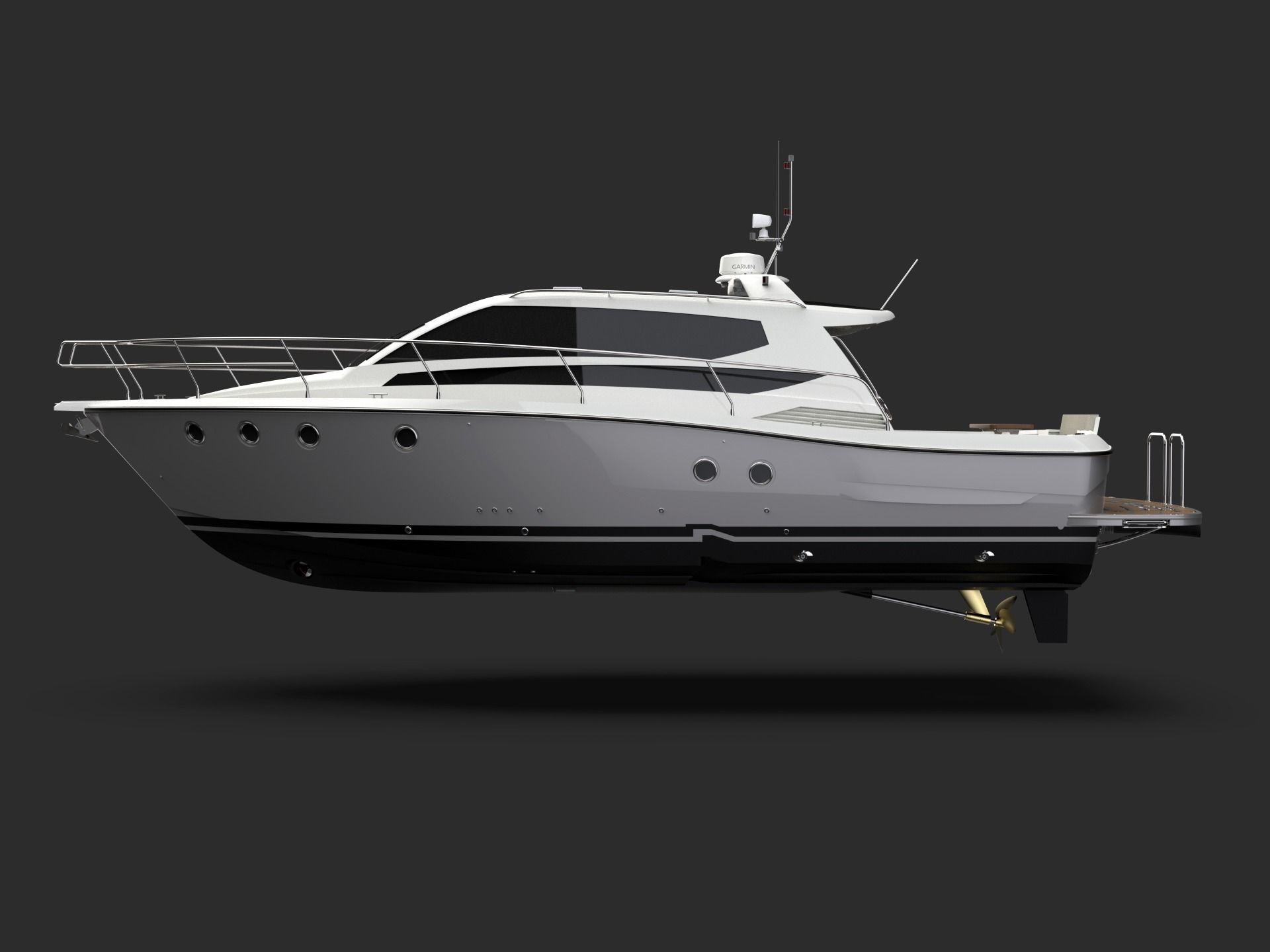 36 Foot Motor Boat 3D model_9