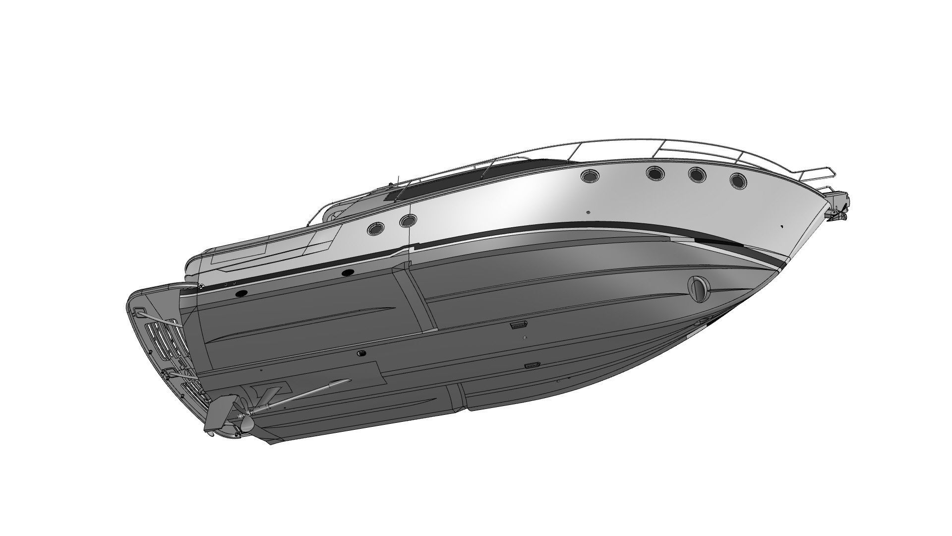 36 Foot Motor Boat 3D model_12