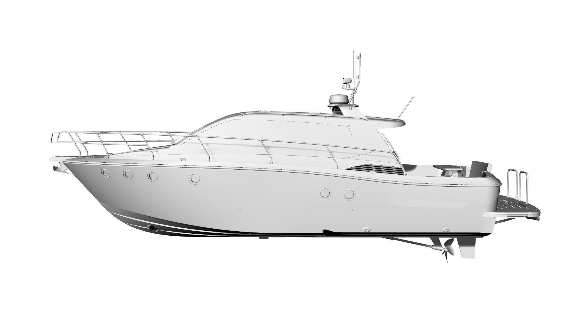 36 Foot Motor Boat 3D model_20