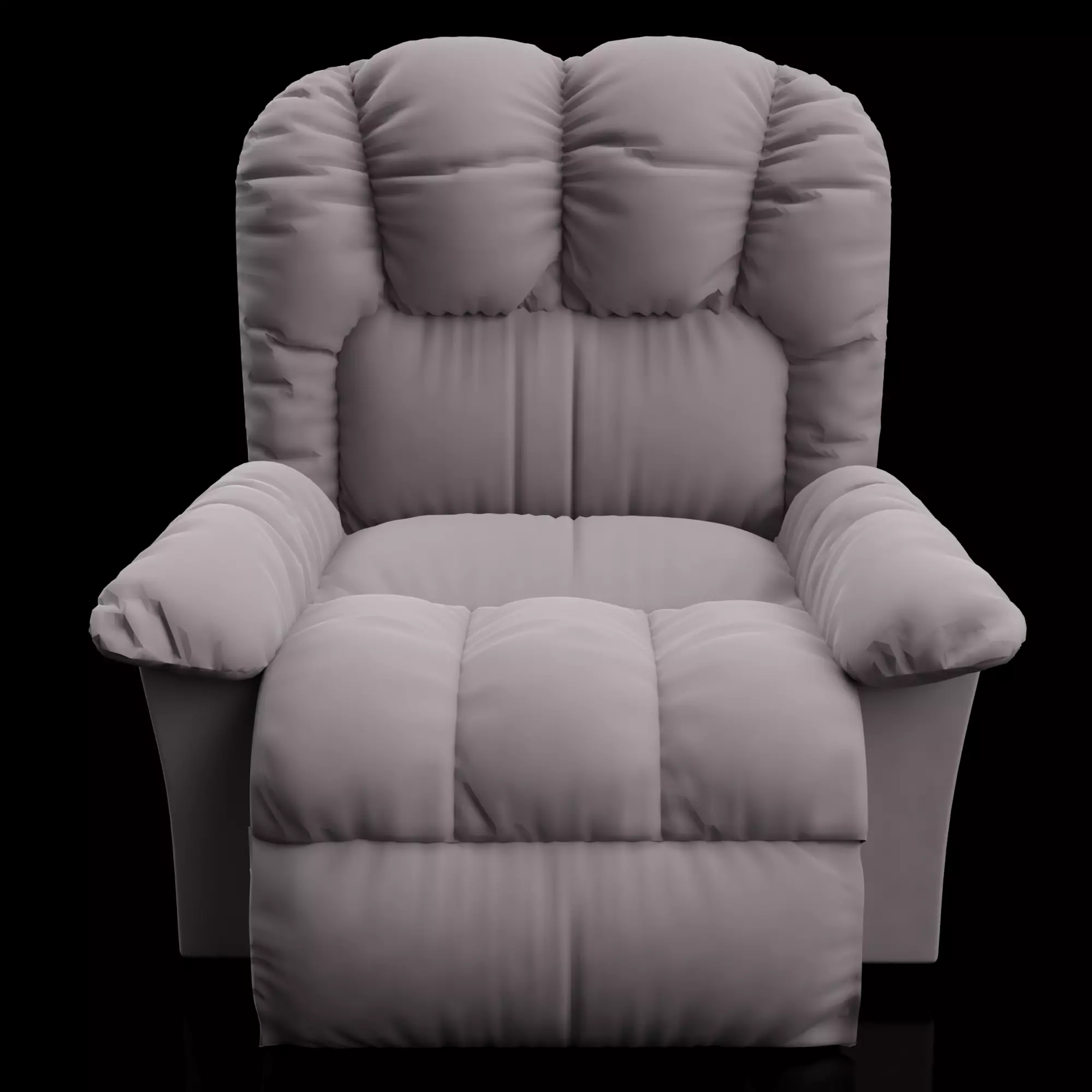 White couch 3D model_0