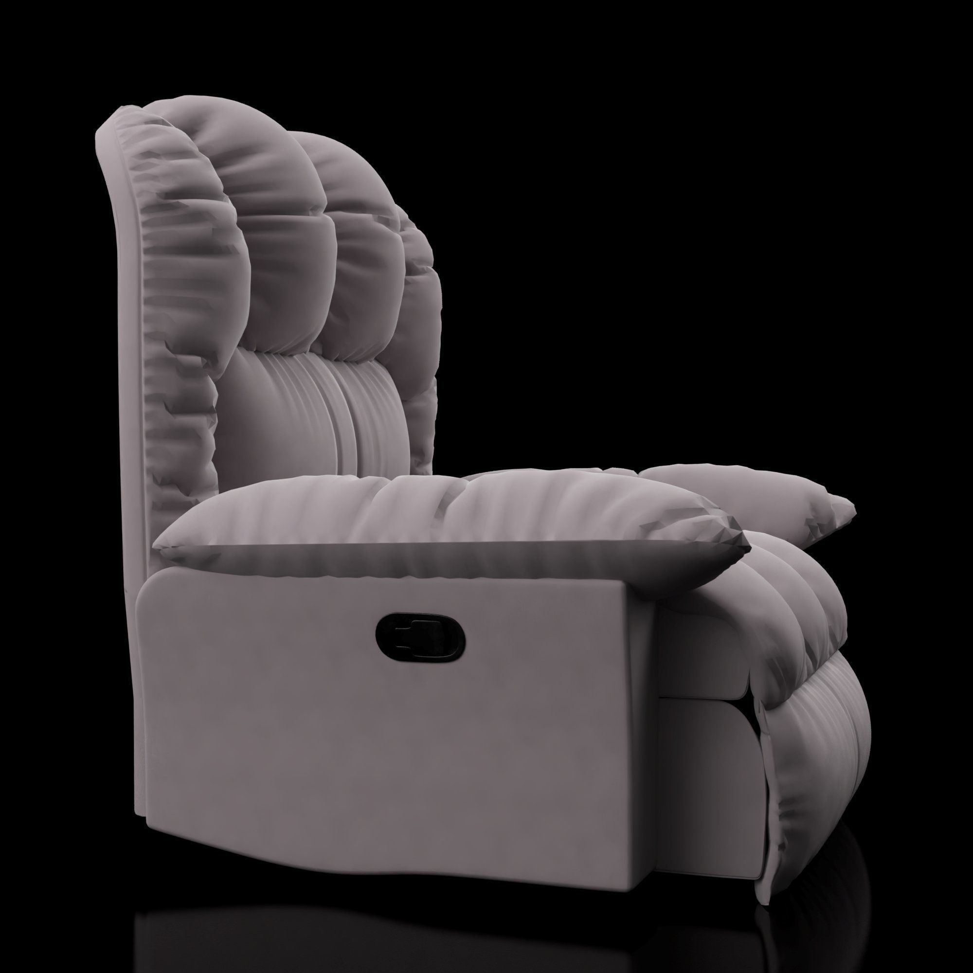 White couch 3D model_3