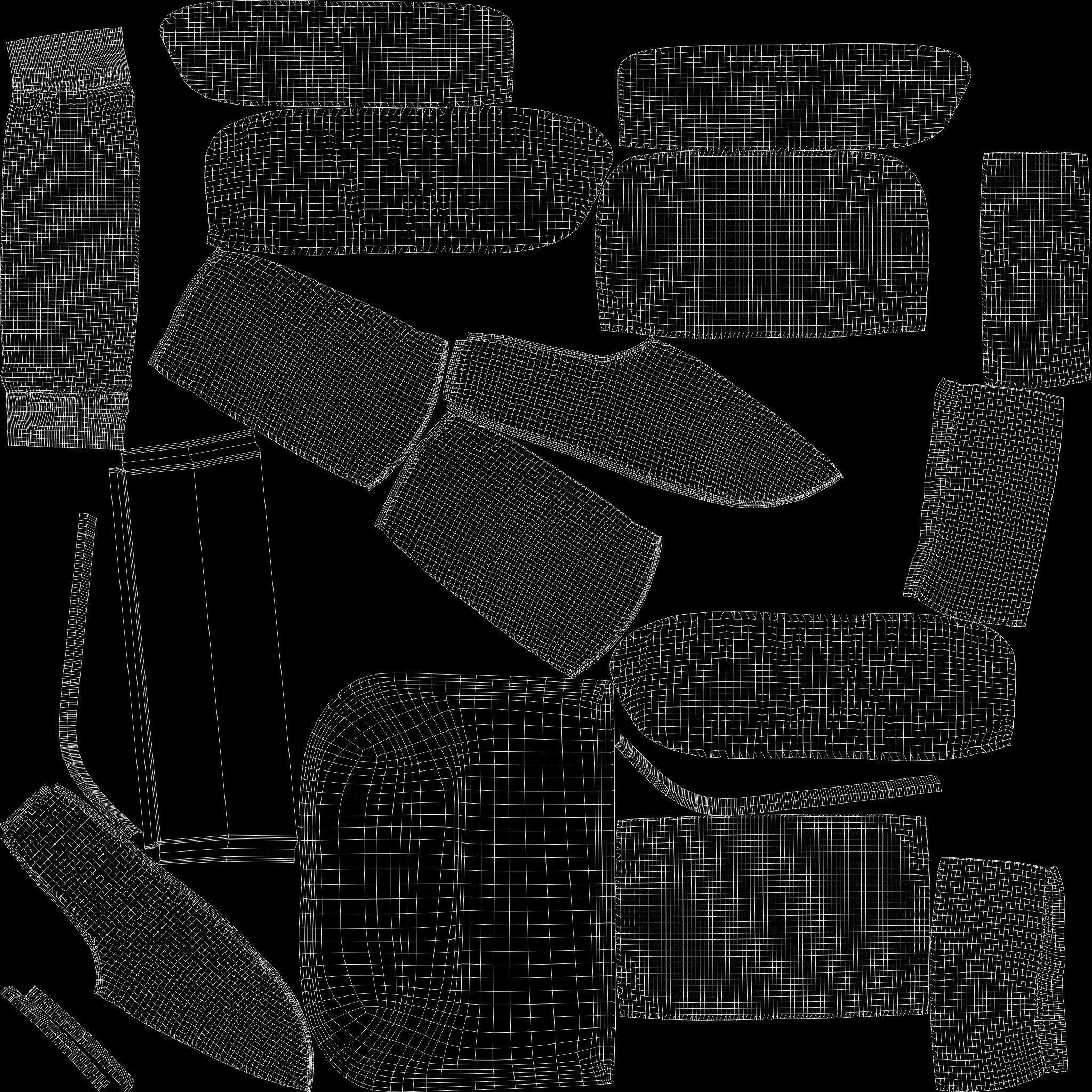 White couch 3D model_5