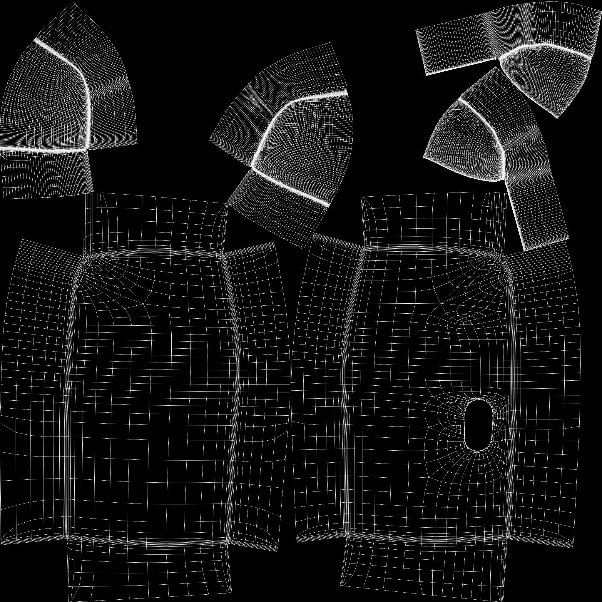 White couch 3D model_6