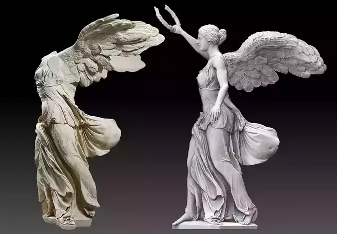 Winged Victory of Samothrace  nike reconstruction 3D print model