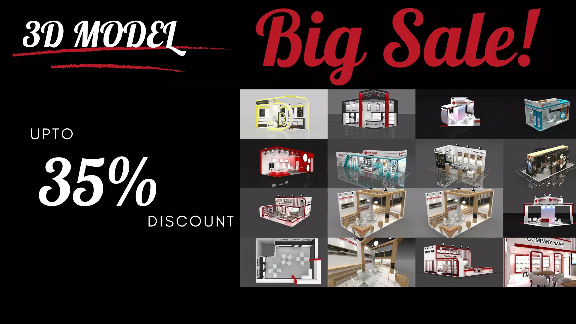 EXHIBITION STAND PACKAGE  3D Model Collection _0