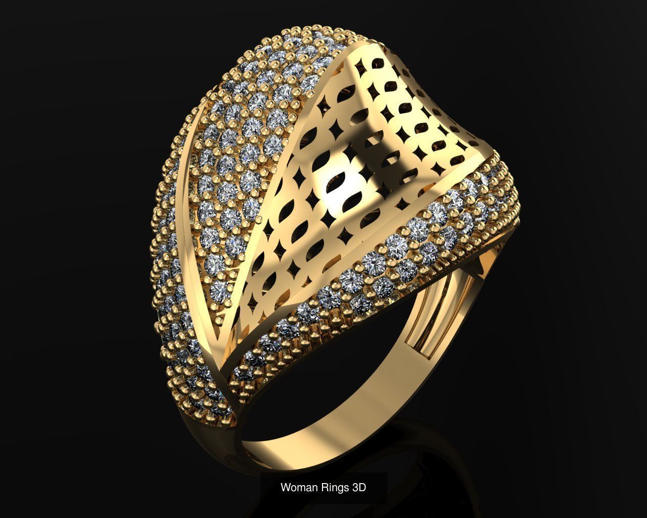 Woman Rings 36 Print 3d models 3D Model Collection_22
