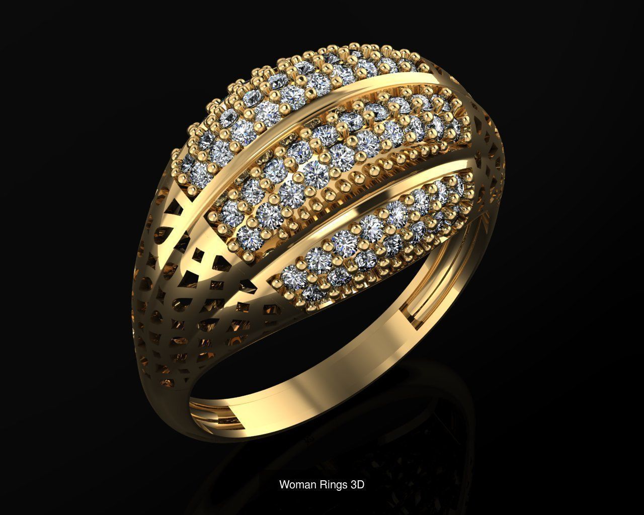 Woman Rings 36 Print 3d models 3D Model Collection_13