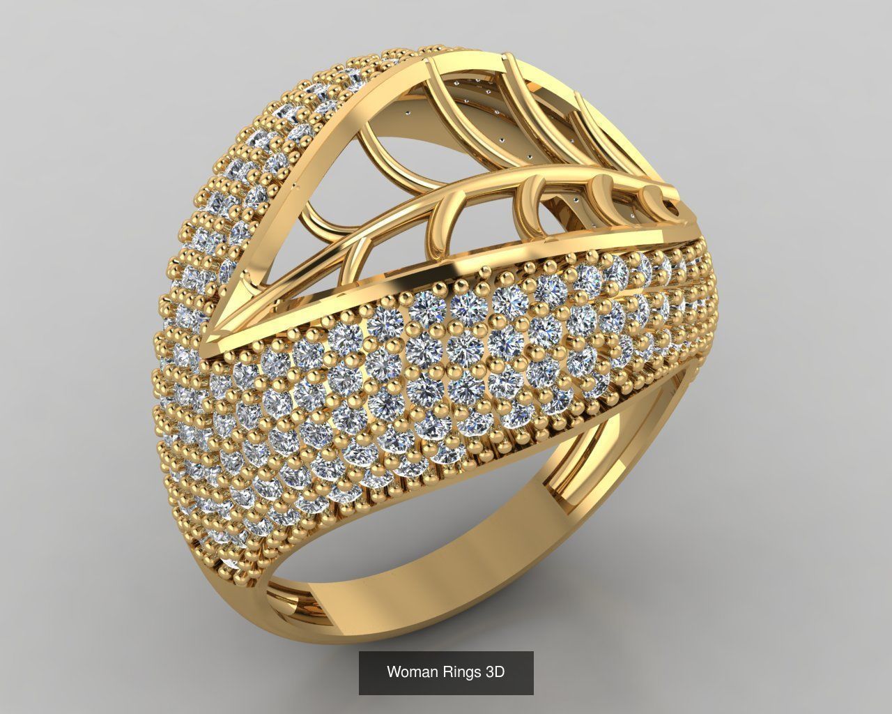Woman Rings 36 Print 3d models 3D Model Collection_1