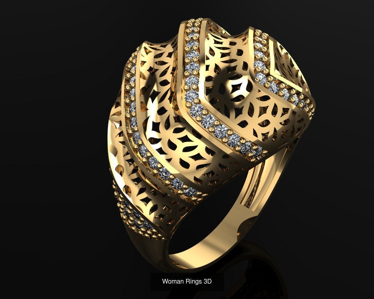 Woman Rings 36 Print 3d models 3D Model Collection_8