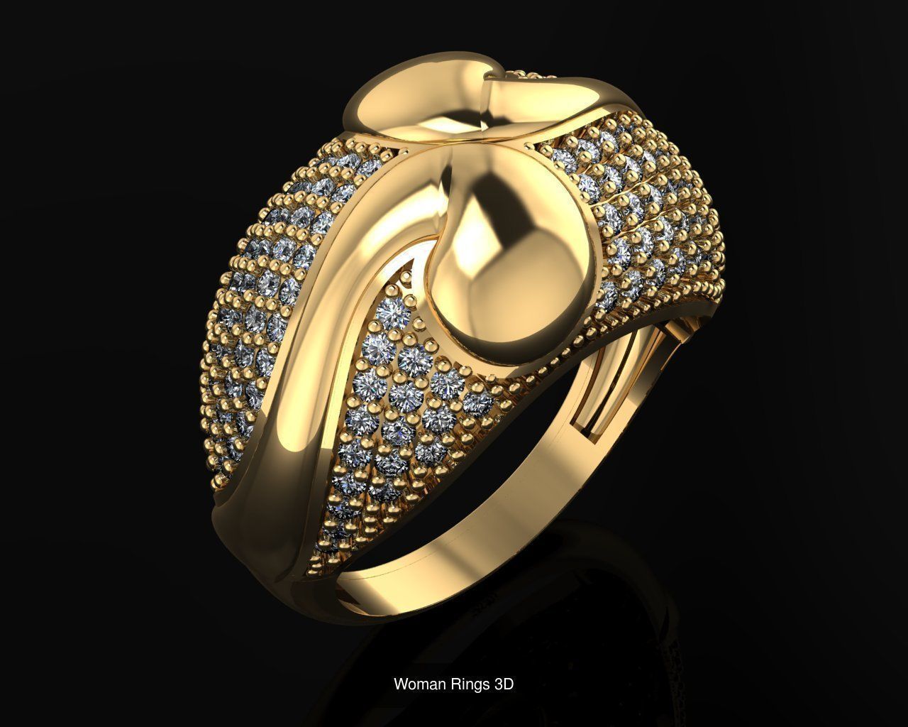 Woman Rings 36 Print 3d models 3D Model Collection_7