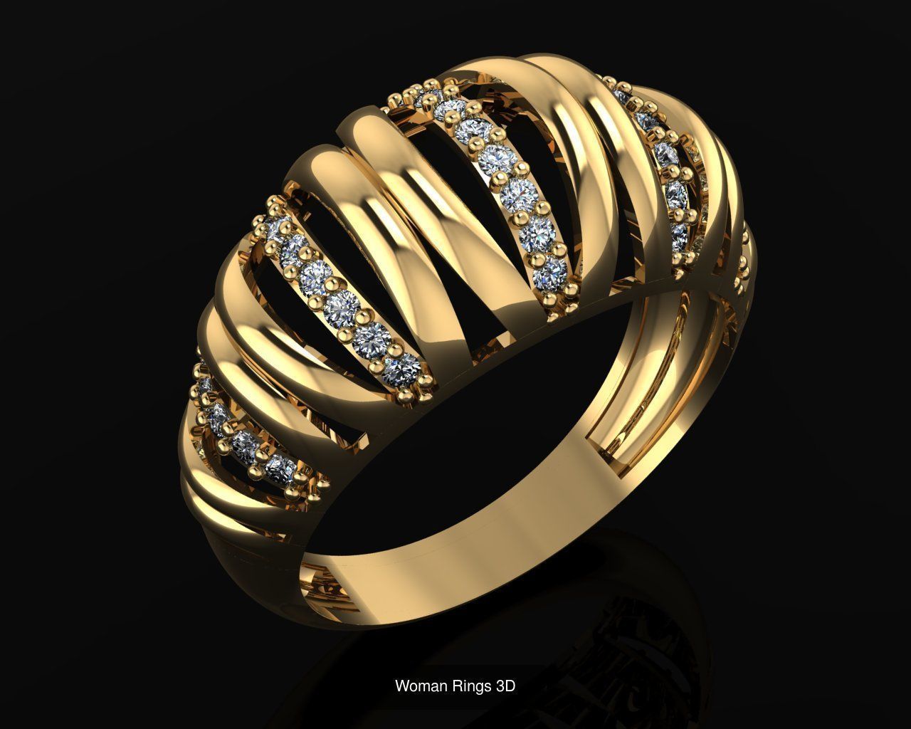 Woman Rings 36 Print 3d models 3D Model Collection_19