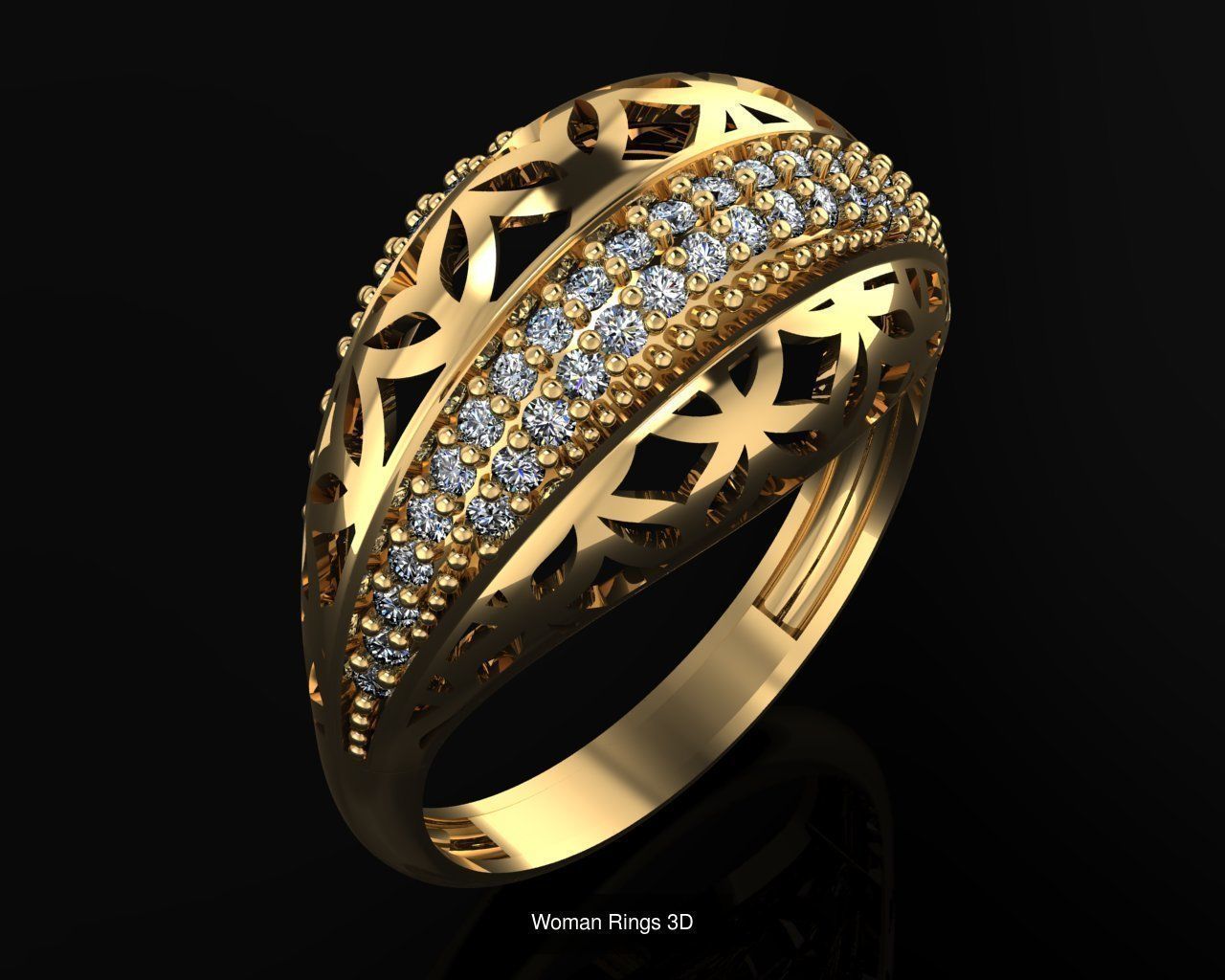 Woman Rings 36 Print 3d models 3D Model Collection_12