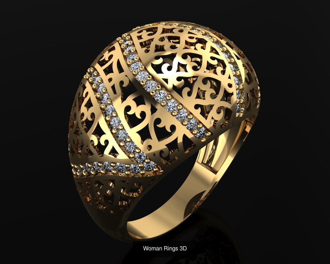 Woman Rings 36 Print 3d models 3D Model Collection_39