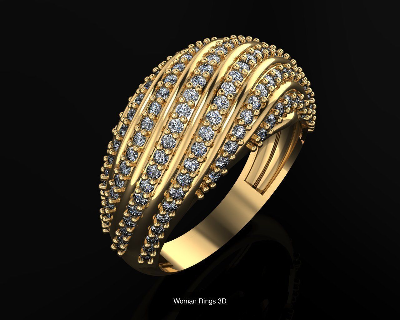 Woman Rings 36 Print 3d models 3D Model Collection_9