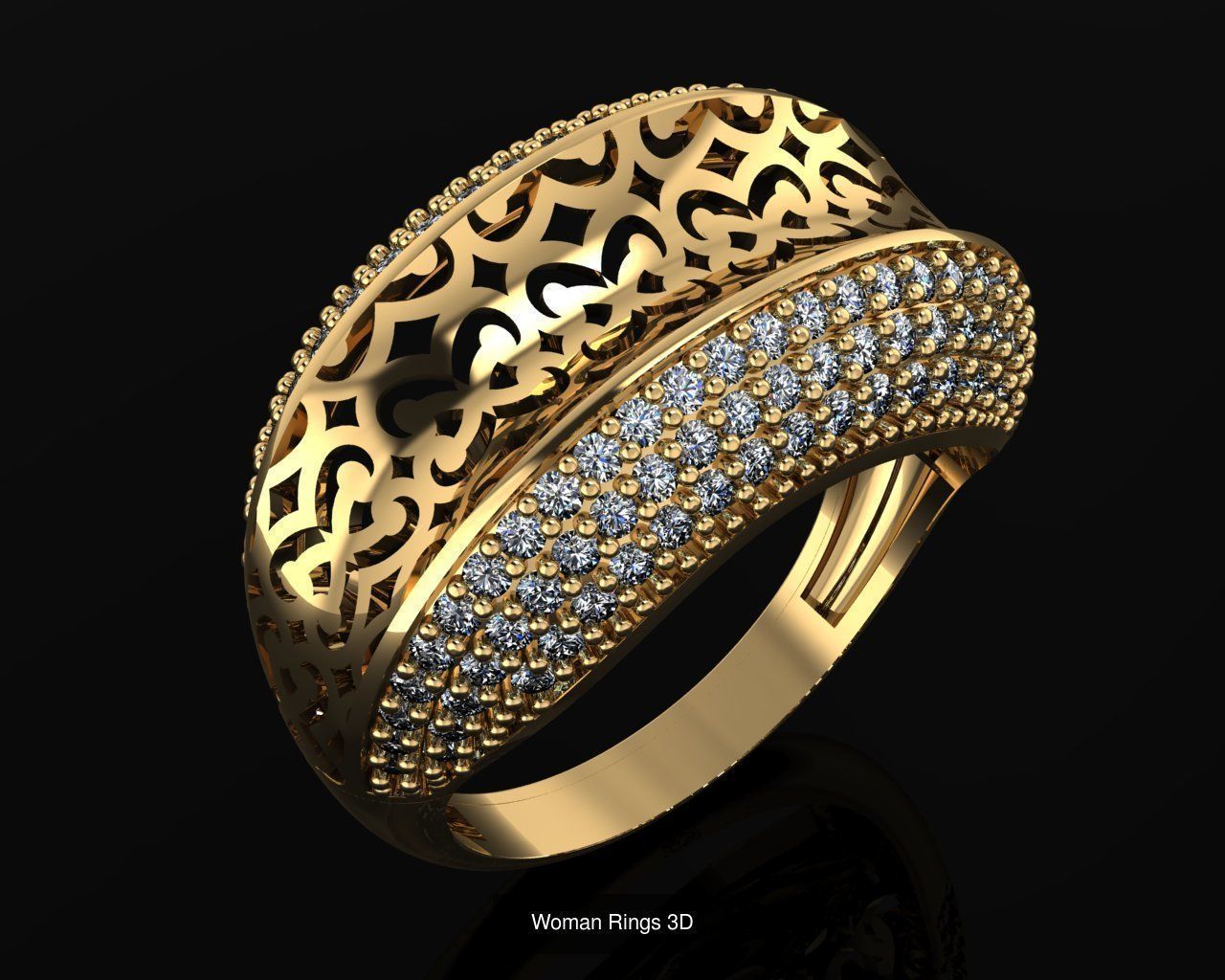 Woman Rings 36 Print 3d models 3D Model Collection_16