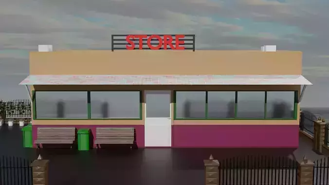 Store With Parking Free Market