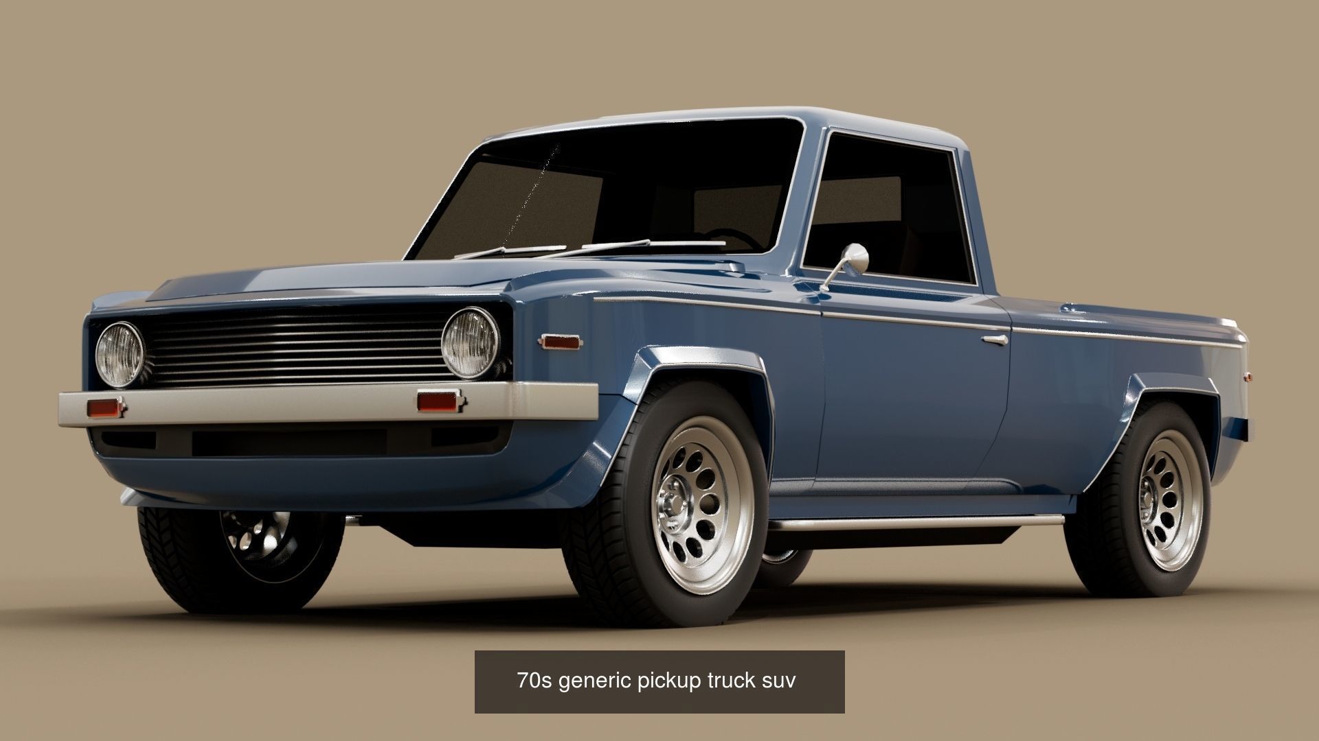 70s generic truck suv pack 3D Model Collection_9