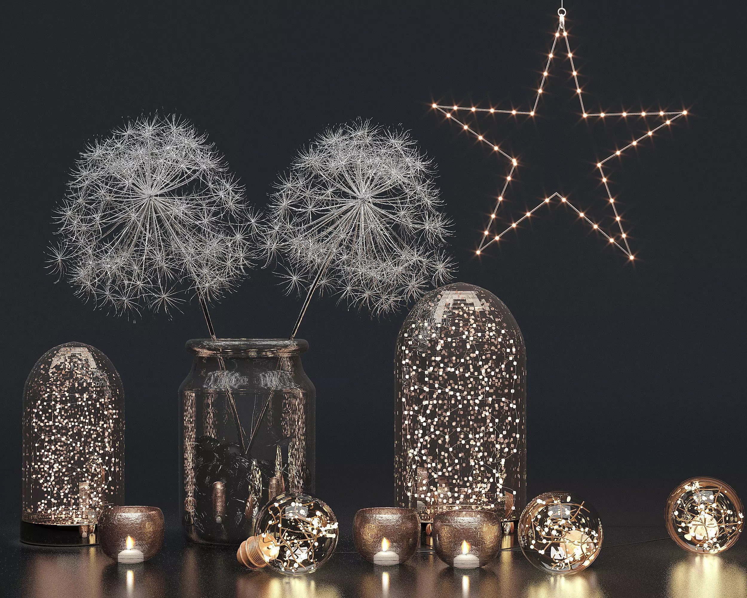 Christmas Gold Set 3D model_0