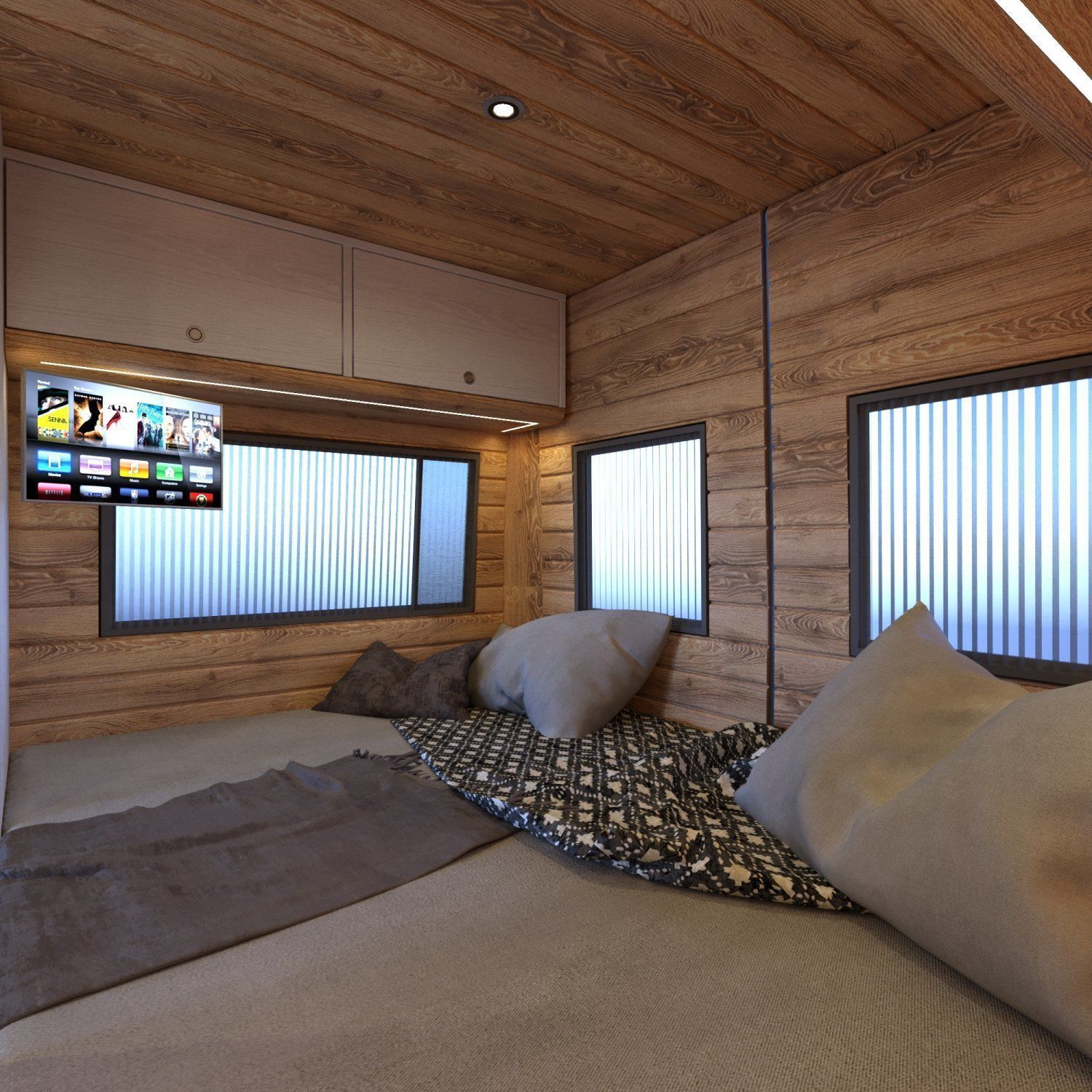 Fiat Ducato Camper Van Interior Design Low-poly 3D model_3