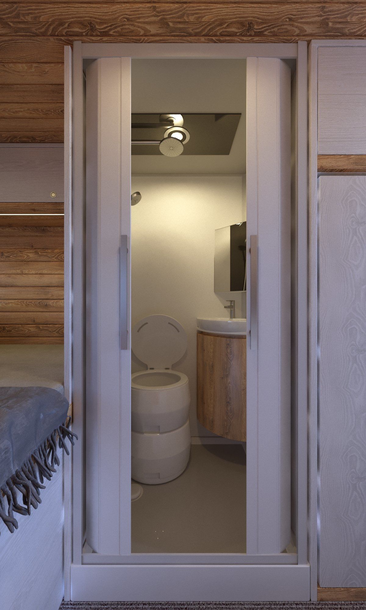 Fiat Ducato Camper Van Interior Design Low-poly 3D model_9