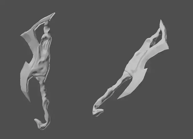 Winged Fury two-handed sword Free 3D model