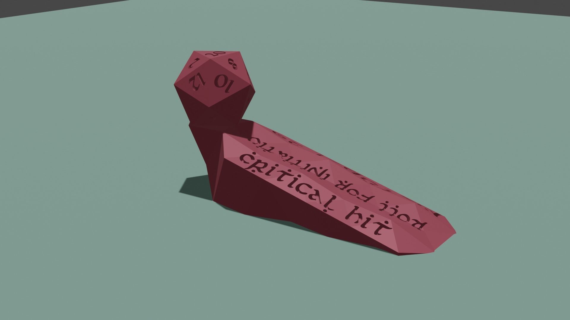 Dungeons and Dragons themed doorstopper ready for 3d printing 3D print model_9