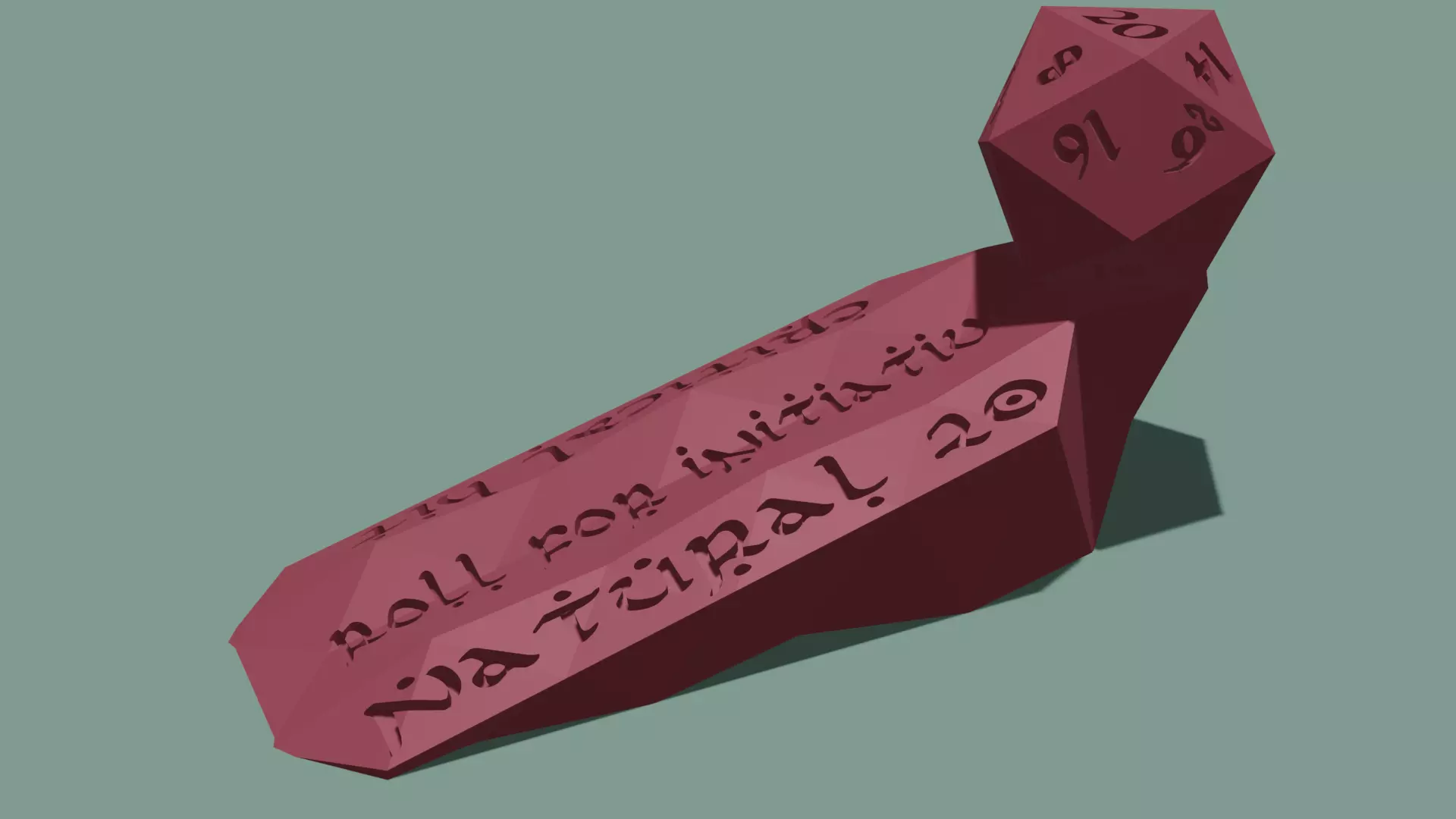 Dungeons and Dragons themed doorstopper ready for 3d printing 3D print model_0