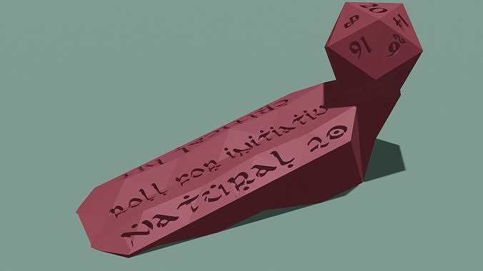 Dungeons and Dragons themed doorstopper ready for 3d printing 3D print model