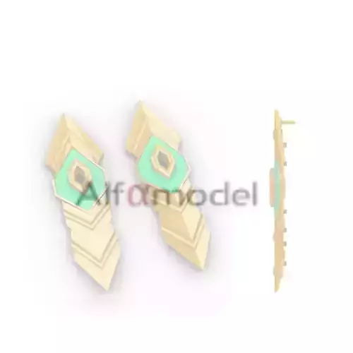 Geometric Long Earring