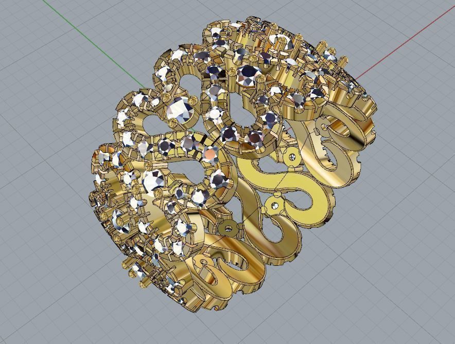 Diamond Ring 3D print model 3D print model_11