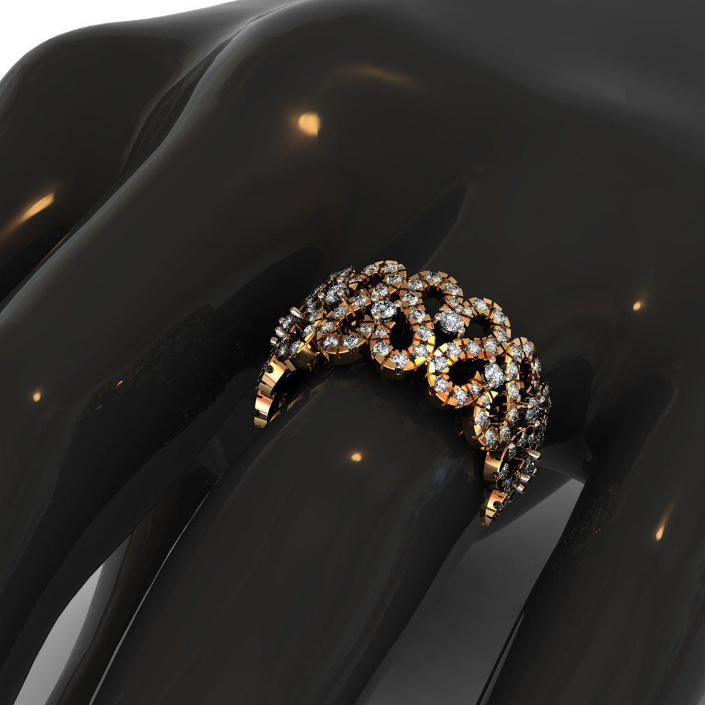 Diamond Ring 3D print model 3D print model_7