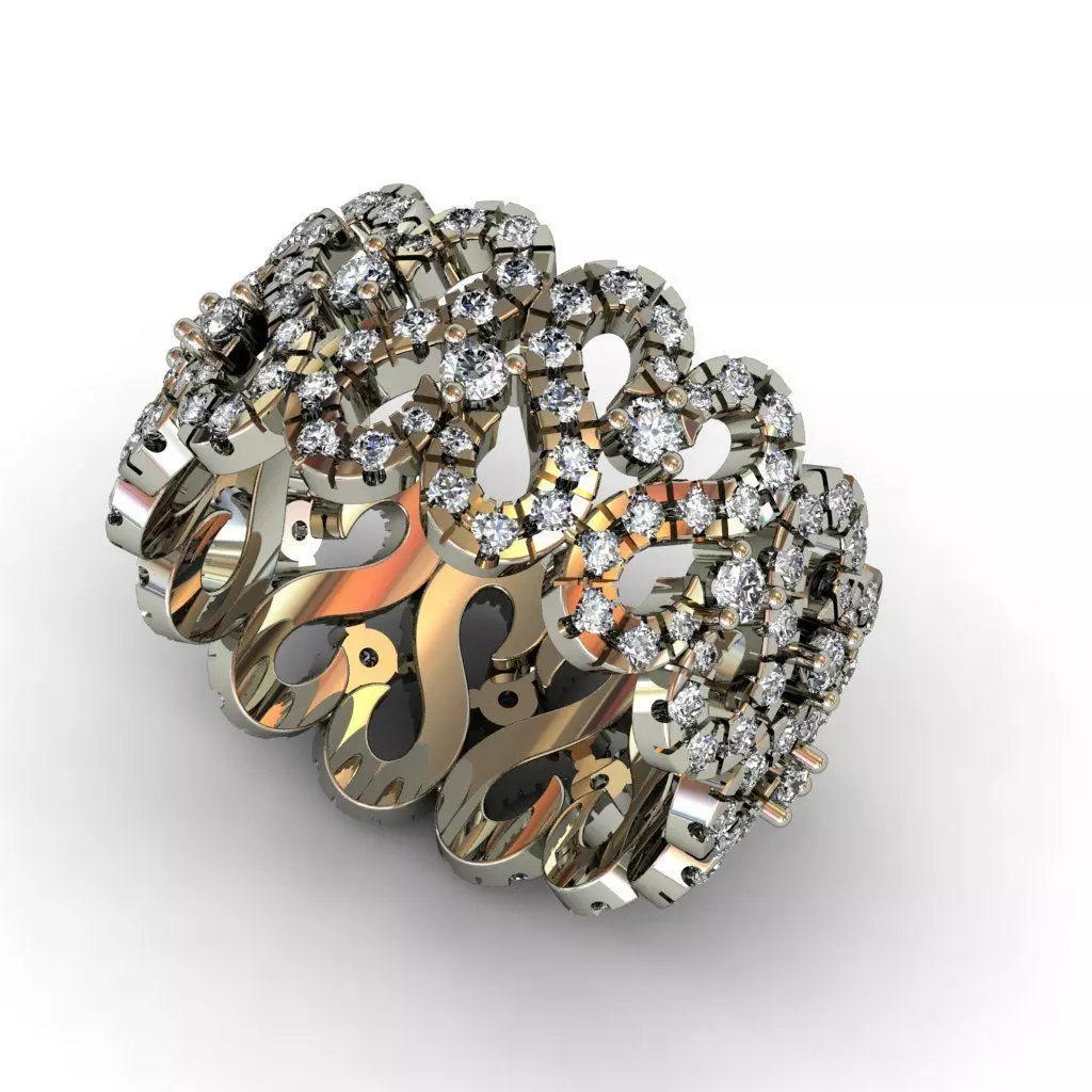 Diamond Ring 3D print model 3D print model_0