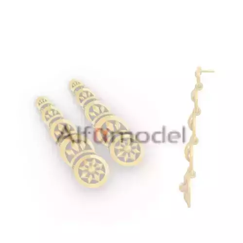 Long Fancy Dangle Earring