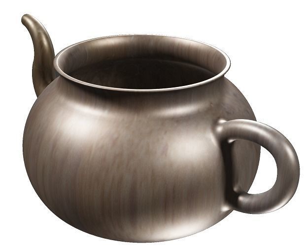 Classic Copper Pot Low-poly 3D model_2