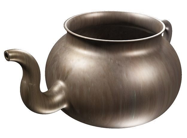 Classic Copper Pot Low-poly 3D model_1