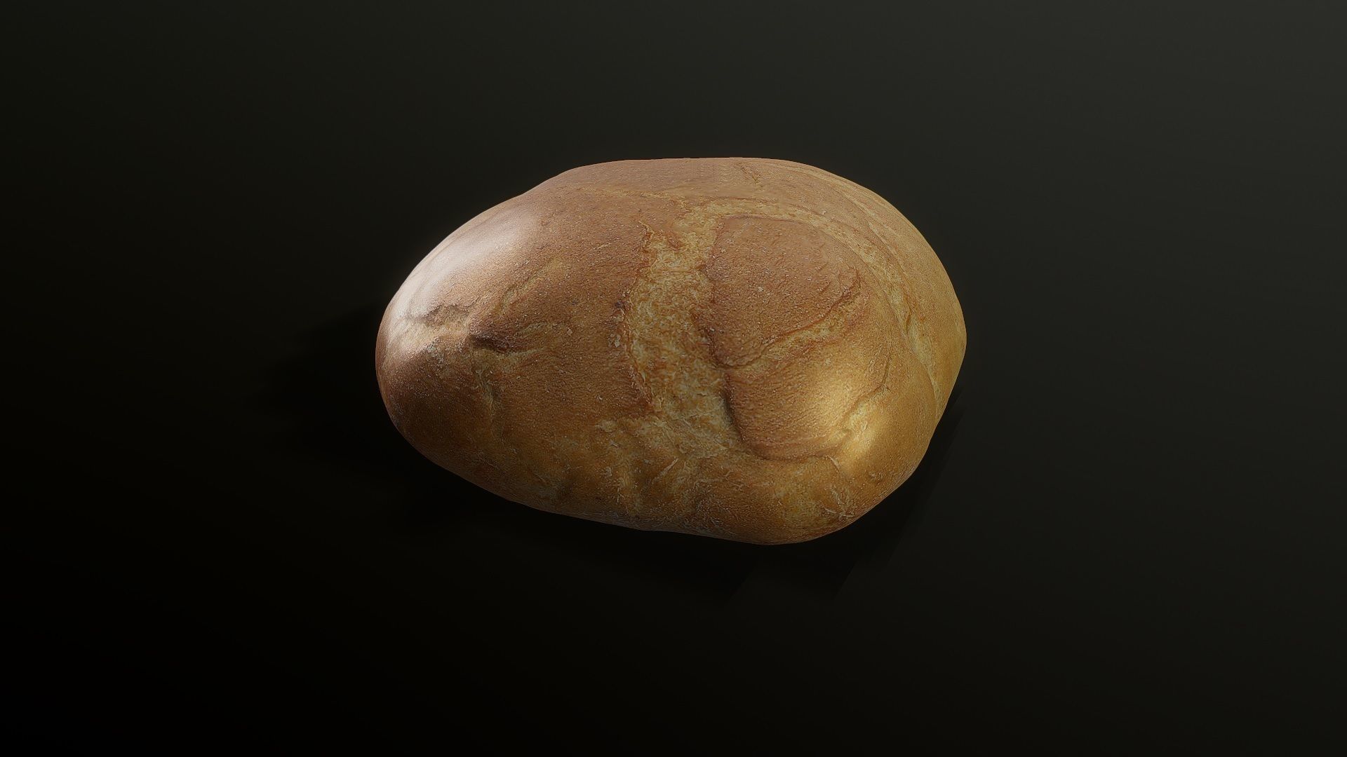 3D Scan Black Bread 01 Low-poly 3D model_2