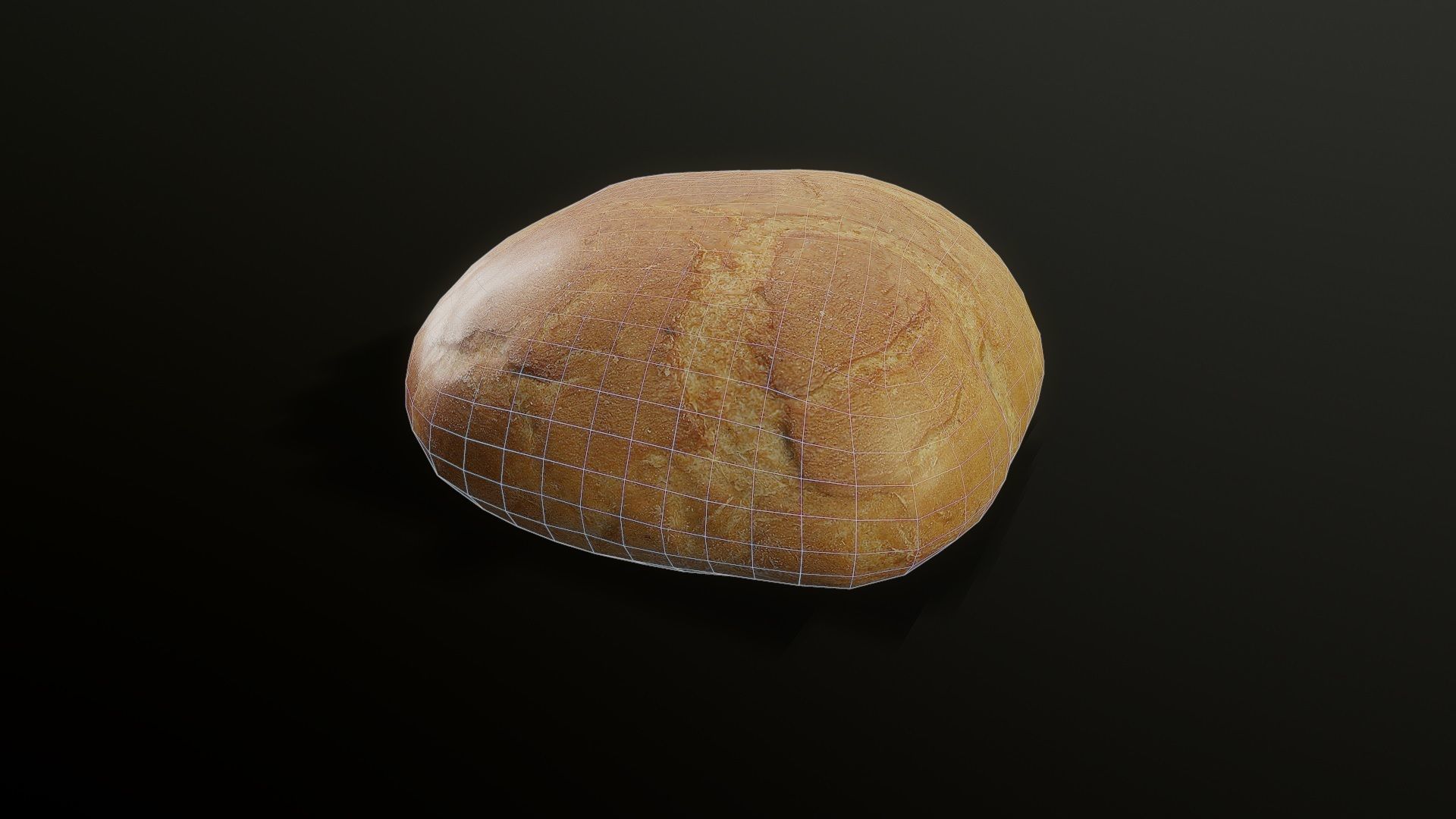 3D Scan Black Bread 01 Low-poly 3D model_1