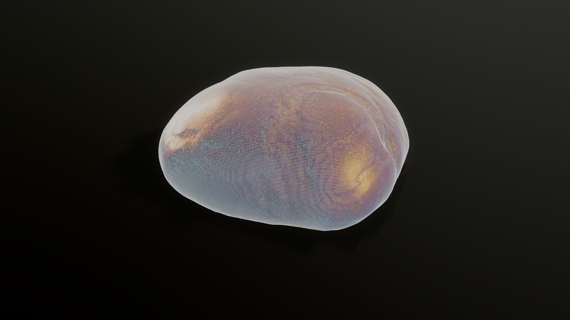 3D Scan Black Bread 01 Low-poly 3D model_3