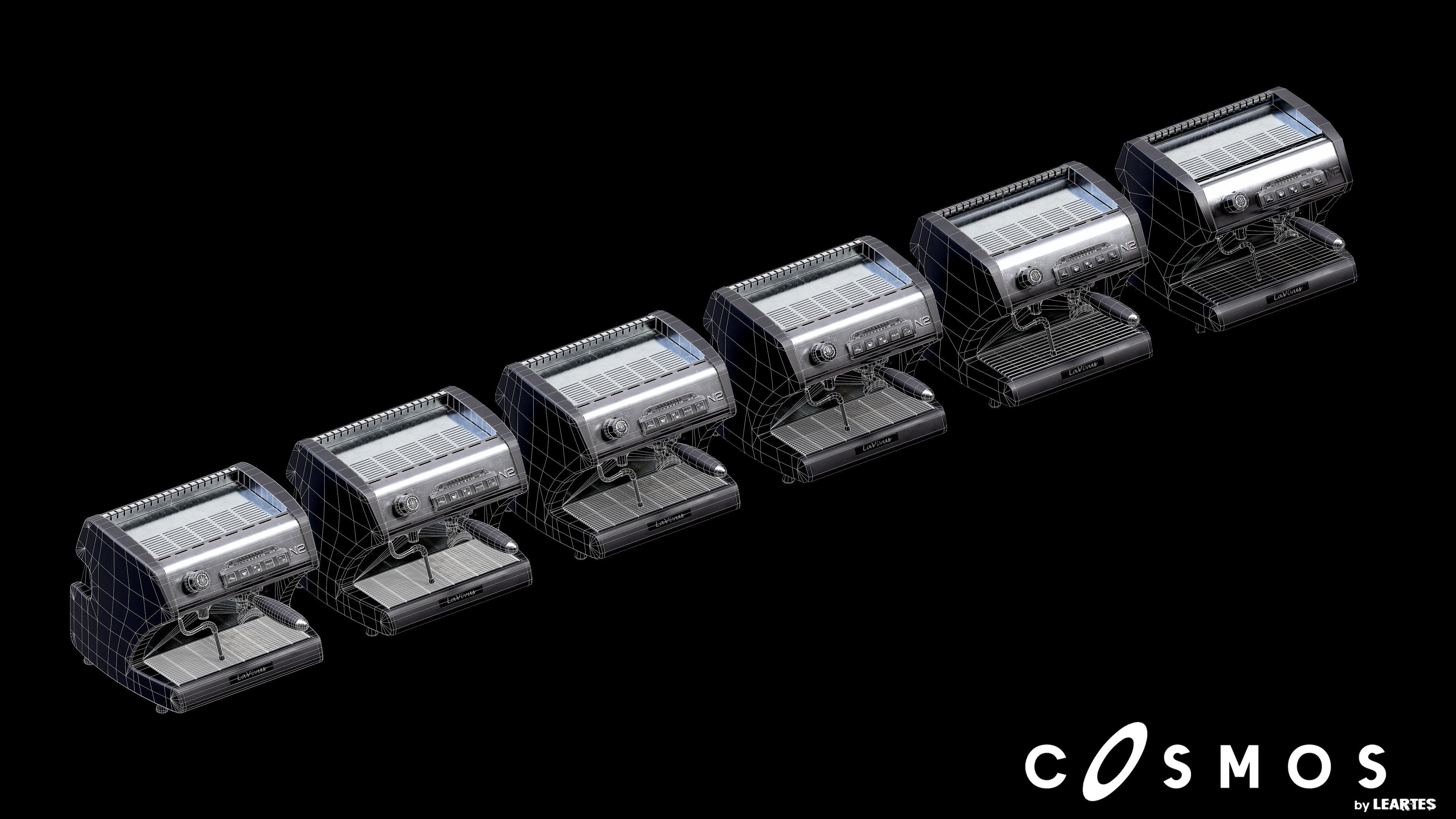 Coffee Machine Low-poly 3D model_6