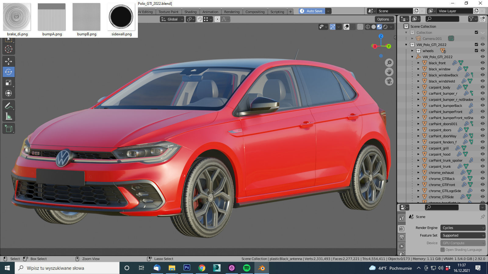 Volkswagen Polo GTI 2022 3D model_26