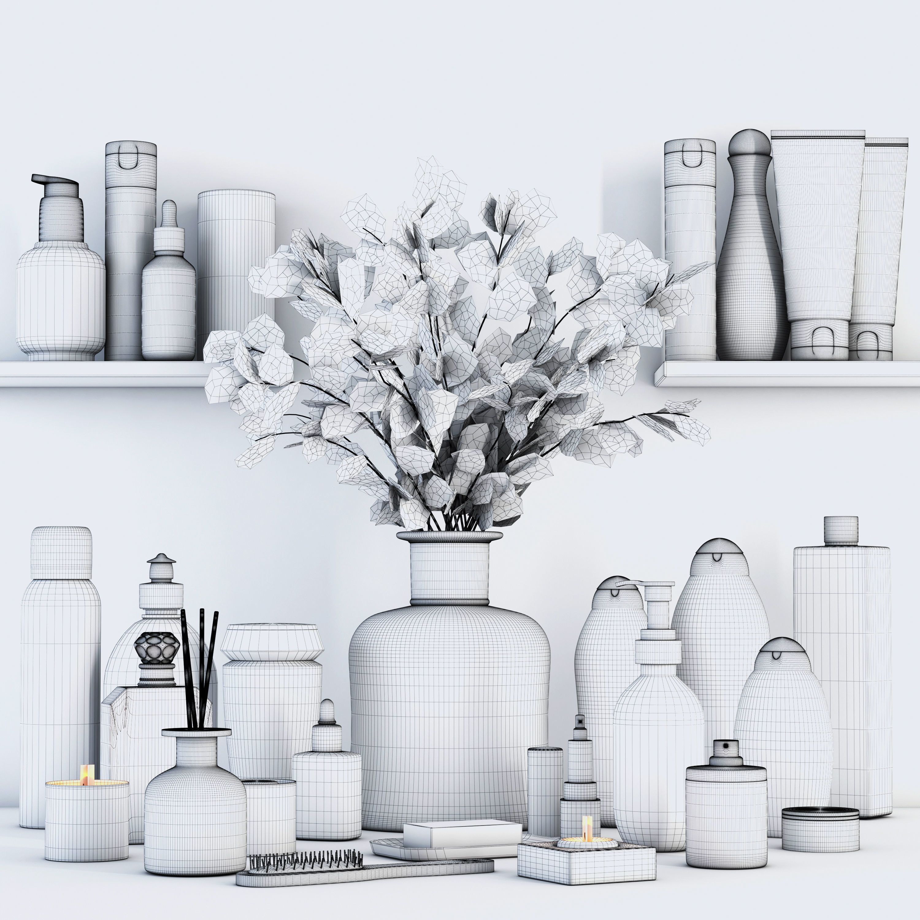 Bathroom Decorative Set 05 3D model_5