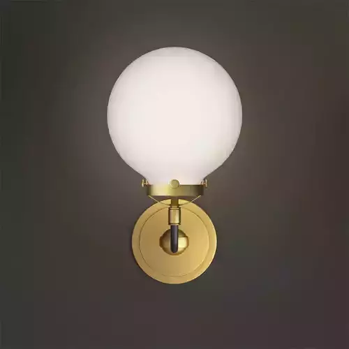 bra bistro globe clear glass single sconce brass milk