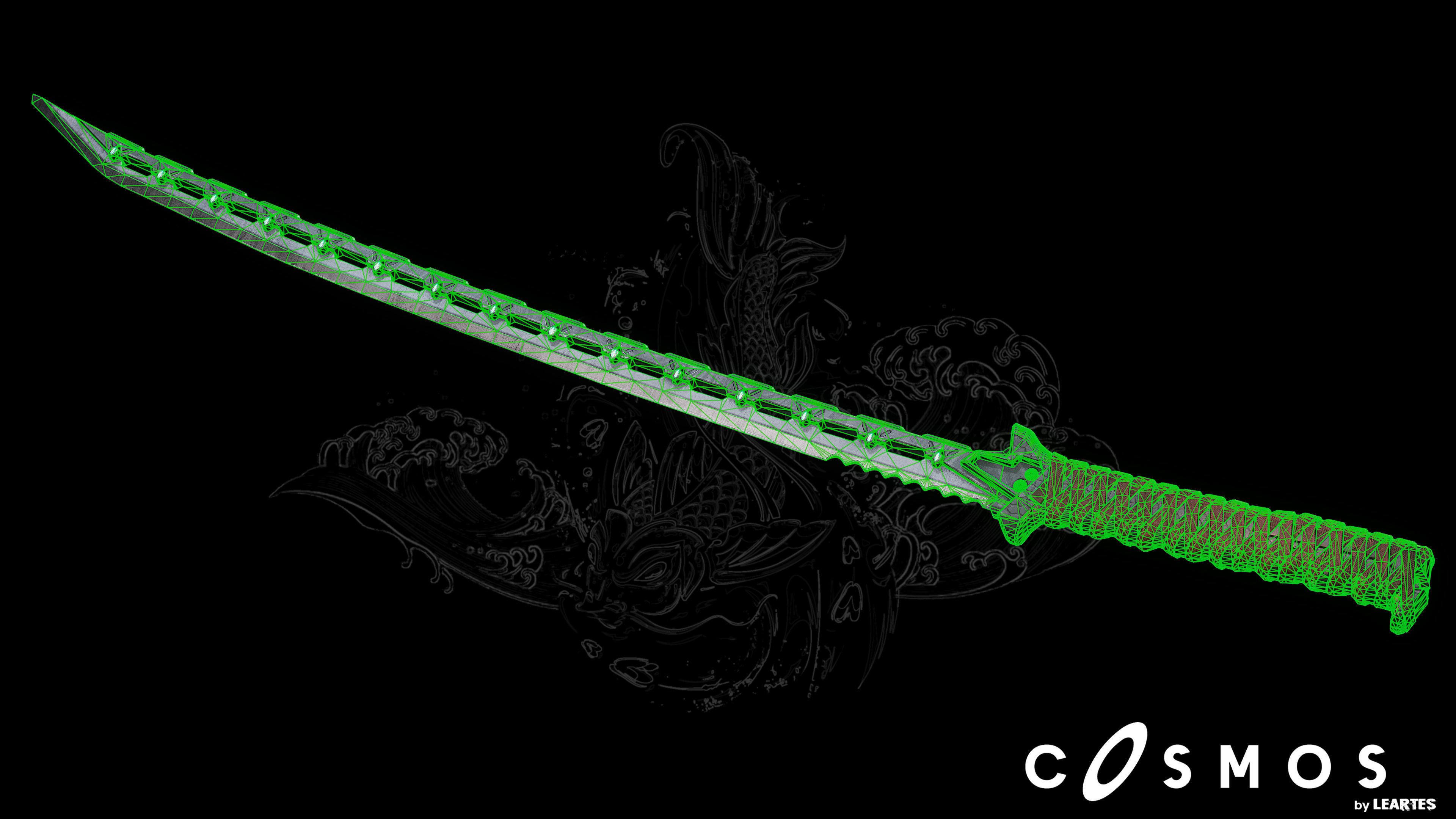 Shuhasu samurai sword Low-poly 3D model_5