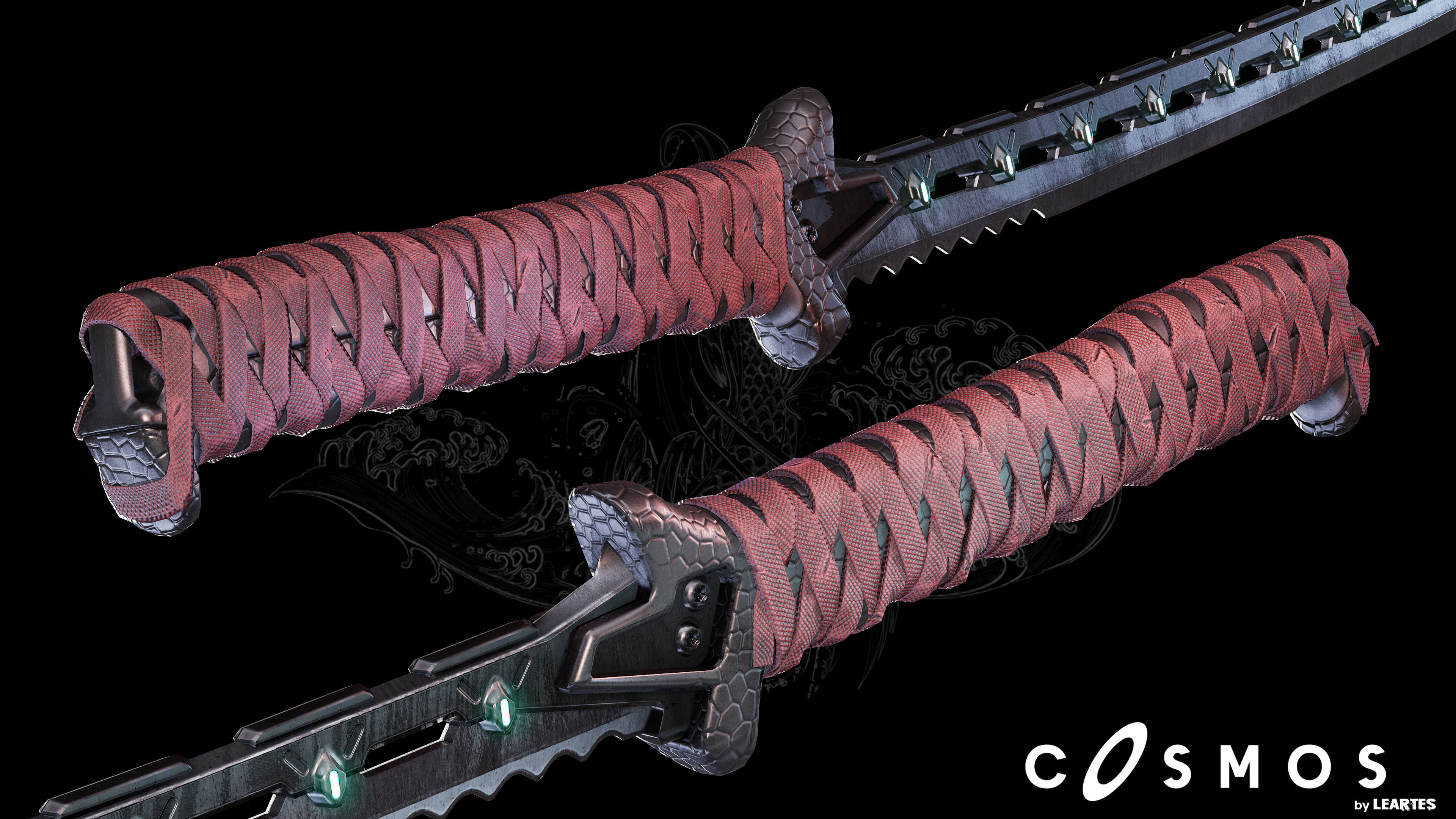 Shuhasu samurai sword Low-poly 3D model_2