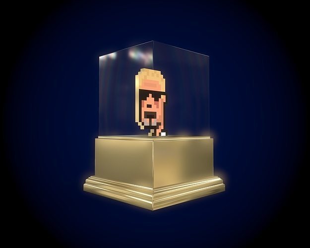 Gold Punk Low-poly 3D model
