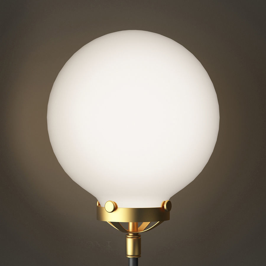 bistro globe clear glass 8 3D model_1