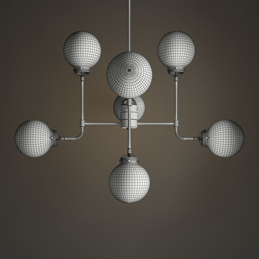 bistro globe clear glass 8 3D model_2