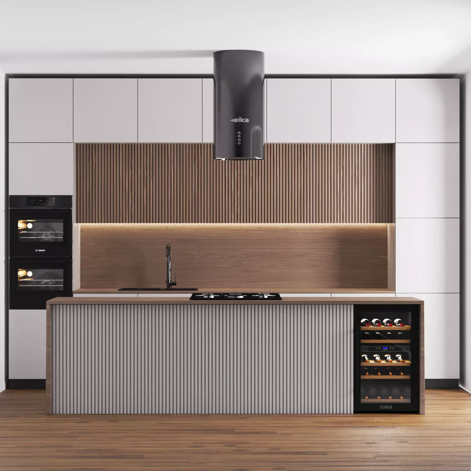 modern kitchen with island 010 3D model_0