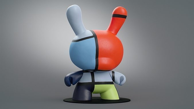 Kidrobot The Met 8 inch Masterpiece Dunny Monrian Composition 3D model